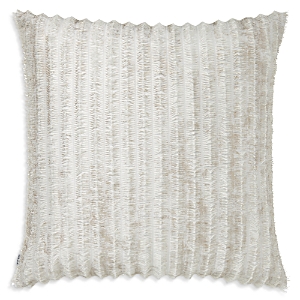 Mode Living Terra Fringe Throw Pillow, 22 X 22 In White Metallic
