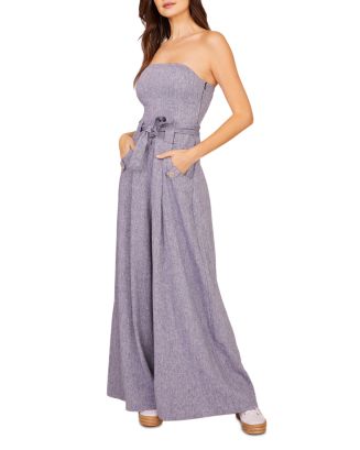 Eden Strapless Linen Jumpsuit Villa