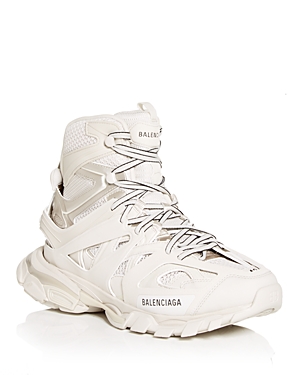 Balenciaga Men's Track Hike High Top Sneakers In Beige