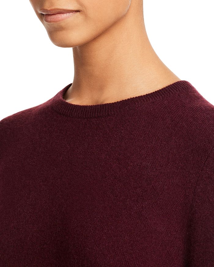 Shop C By Bloomingdale's Cashmere C By Bloomingdale's Crewneck Cashmere Sweater - 100% Exclusive In Heather Burgundy