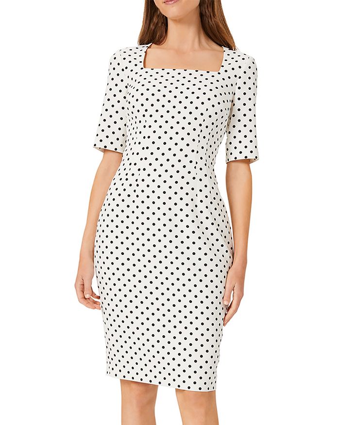 HOBBS LONDON Astraea Polka Dot Sheath Dress | Bloomingdale's