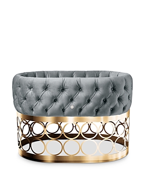 Aristot Dusty Blue Tv Tufted Bassinet & Rondo Circle Gold Base Aristot Dusty Blue Tv Tufted Bassinet & Rondo Circle Gold Base