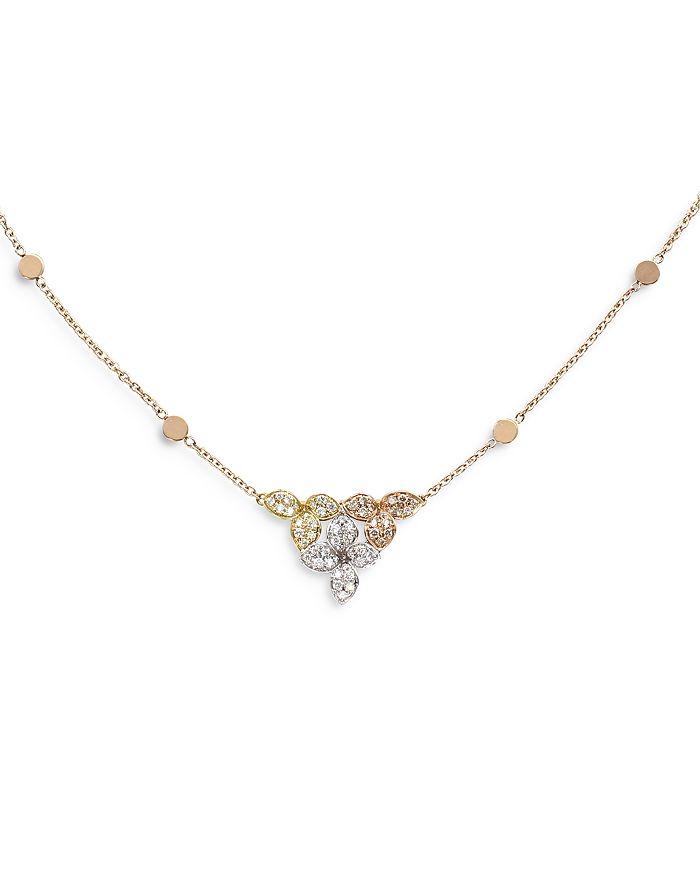 Pasquale Bruni 18K Rose, White & Yellow Gold Necklace with White & Champagne Diamonds, 16.5 - Gold
