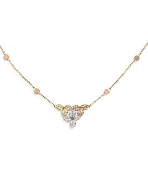 Pasquale Bruni 18k Rose, White & Yellow Gold Necklace with White & Champagne Diamonds, 16.5