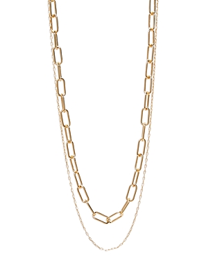 AQUA LAYERED LINK NECKLACE IN GOLD TONE, 16.5-21.5 - 100% EXCLUSIVE,N20-969N