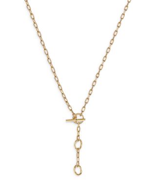David Yurman 18K Yellow Gold Dy Madison Three Ring Chain Necklace, 17