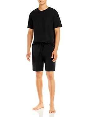 Shop Eberjey Henry Short Pajama Set In Black