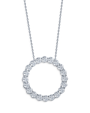 Bloomingdale's Diamond Circle Pendant Necklace in 14K White Gold, 5.0 ct. t.w. - 100% Exclusive