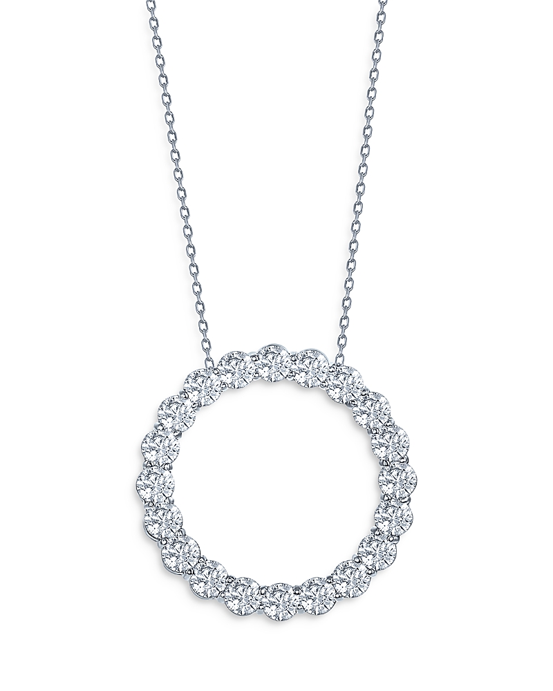 Bloomingdale's Diamond Circle Pendant Necklace In 14k White Gold, 5.0 Ct. T. W. - Exclusive In White