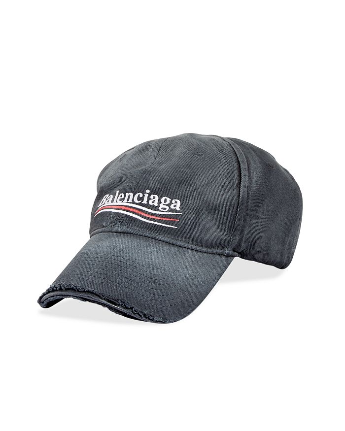 Balenciaga Political Campaign Logo Baseball Cap In Noir/ecru