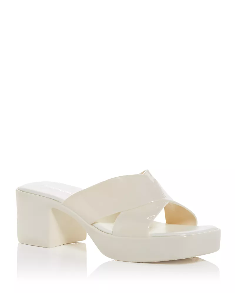 Jeffrey Campbell Women's Bubblegum Jelly Platform High Heel Slide Sandals