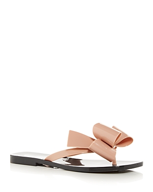 Jeffrey Campbell Sugary Flip Flop In Black/blush