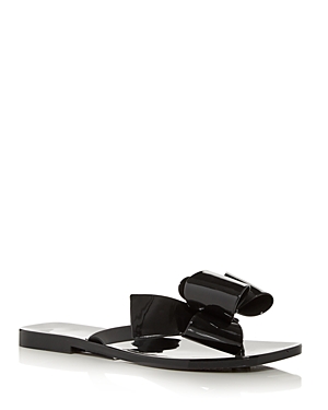 Shop Jeffrey Campbell Women's Sugary Thong Jelly Sandals In Black Shiny