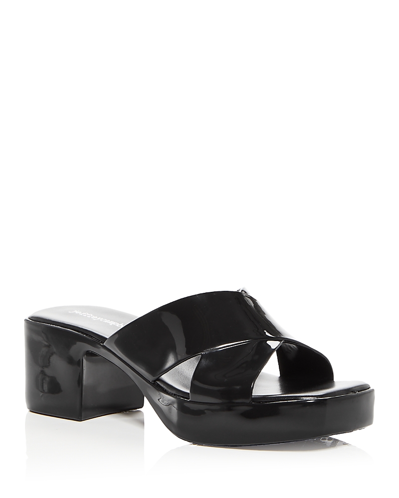 Jeffrey Campbell Women's Bubblegum Jelly Platform High Heel Slide Sandals