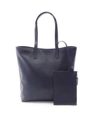 Pebble Grain Leather Tall Tote 