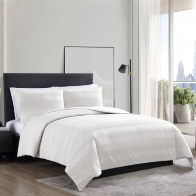 Vera Wang Waffle Stripe Bone King Comforter Set | Bloomingdale's