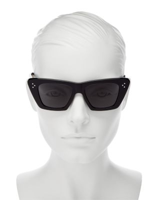 celine 51mm square shield sunglasses