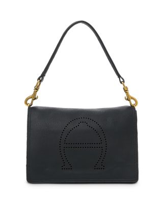 Etienne Aigner Stella Medium Leather Satchel In Black gold ModeSens