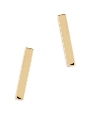 Bloomingdale's Fine Collection - Gold Bar Earrings in 14K White, Yellow or Rose Gold