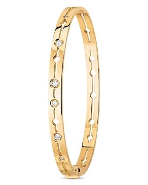 Dihn Van 18K Yellow Gold Pulse Diamond Bangle Bracelet