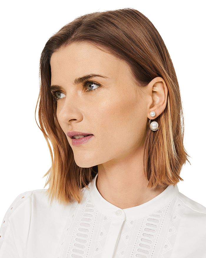 HOBBS LONDON Robyn Glass Pearl Drop Earrings Bloomingdale's