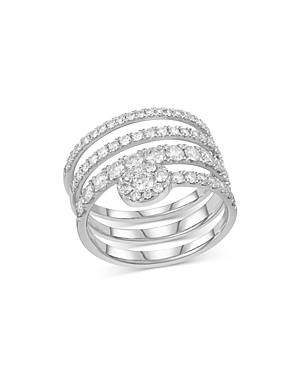 Bloomingdale's Diamond Bypass Ring In 14k White Gold, 1.25 Ct. T. W. - Exclusive In White