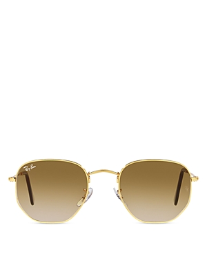Click to view more detailed imagery on our partner's website Ray Ban Ray-ban Unisex Irregular Sunglasses, 54mm In Gold/brown