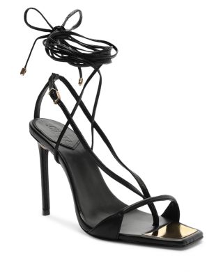 black thin strappy heels