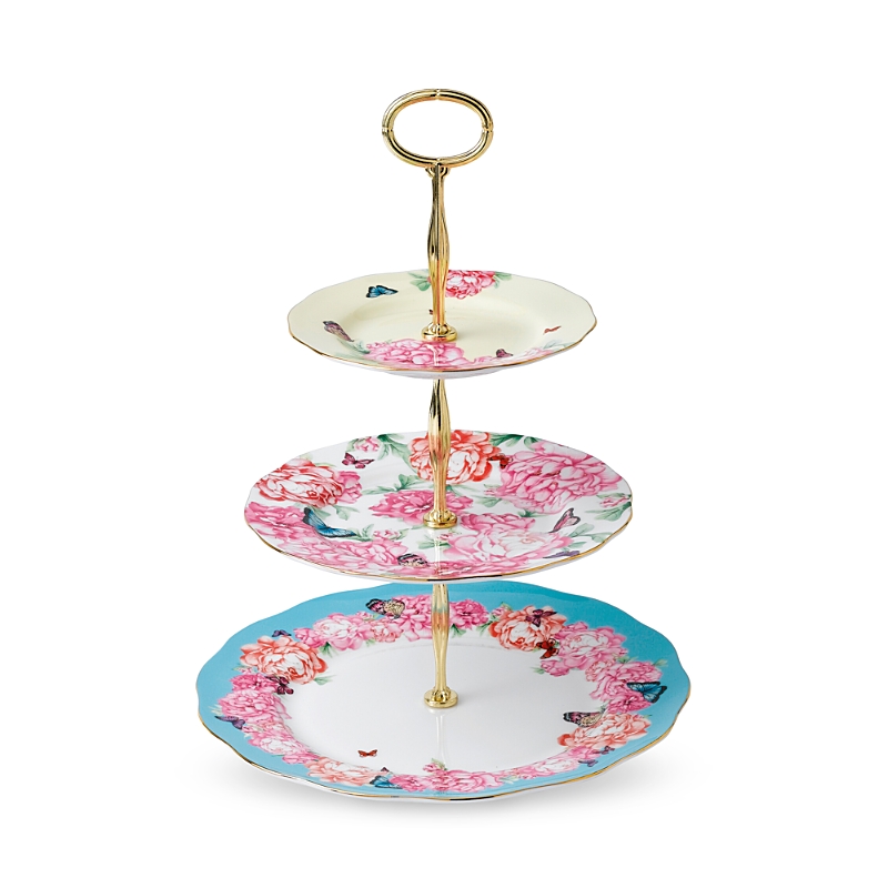 Royal Albert Miranda Kerr Mixed Patterns 3 Tier Cake Stand In Multi
