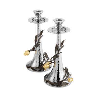 Pomegranate Candleholders, Set of 2