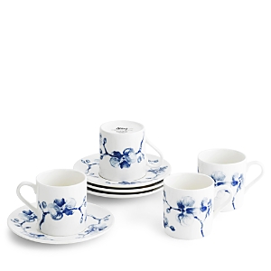 Michael Aram Blue Orchid Demitasse Cup & Saucer Set, Service for 4