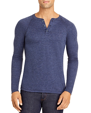 Faherty Cloud Henley In Navy Heather