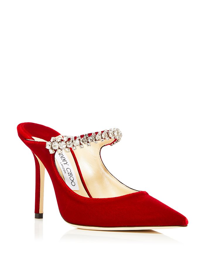 Velvet heels Prada Red size 36.5 IT in Velvet - 31980385