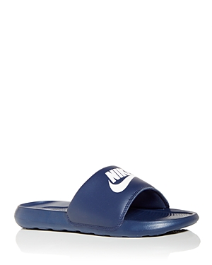 Nike Men's Victori One Slide Sandals In Navy/white