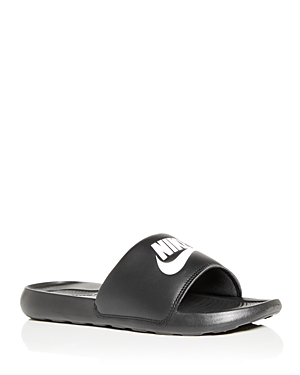 Nike Victori One Slides In Black And White In Black/white