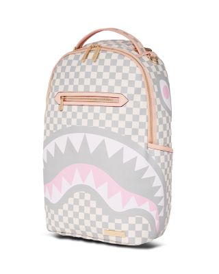 Sprayground Pink and Gray Geometric Backpack Sprayground Cream Check Shark Central Backpack – Mainland  main image 3