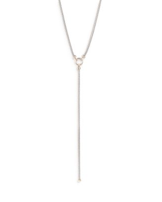 Ralph Lauren Two-Tone Herringbone Y-Neck Necklace, 19.5