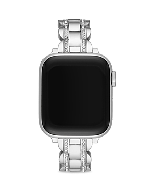 Kate Spade Women's Stainless Steel & Crystal Scalloped Apple Watch Bracelet/20mm In Silver