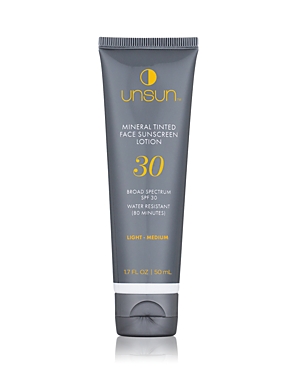 Unsun Cosmetics Mineral Tinted Face Sunscreen Lotion Spf 30 1.7 Oz. In Light/ Medium