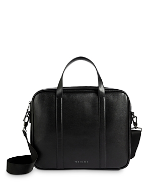 TED BAKER SAFFIANO LEATHER DOCUMENT BAG,253023BLACK