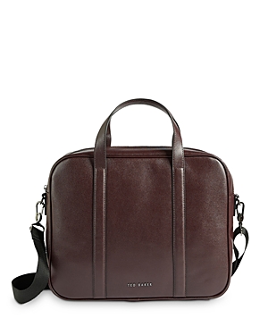 TED BAKER SAFFIANO LEATHER DOCUMENT BAG,253023OXBLOOD