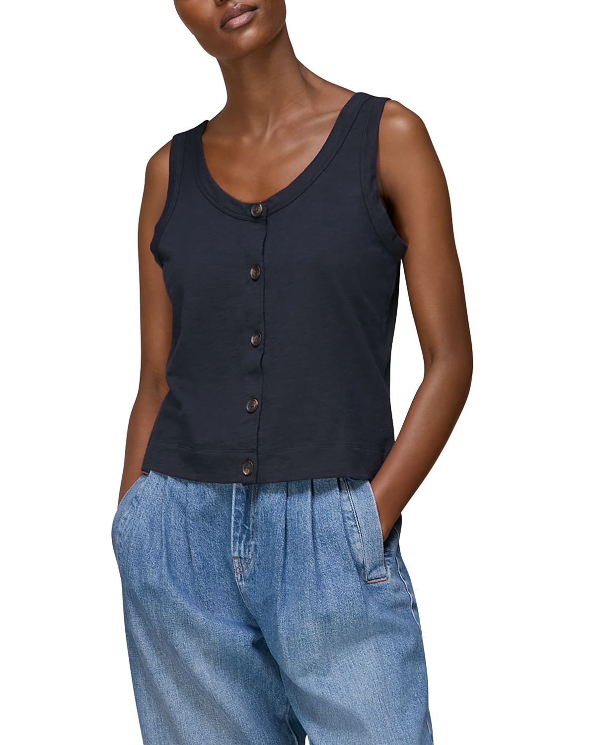 Whistles Reversible Button Tank Top