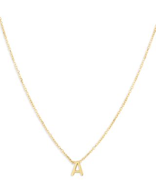 14k solid gold letter pendant