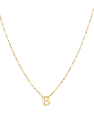 Moon & Meadow 14k Yellow Gold Initial Pendant Necklace In B
