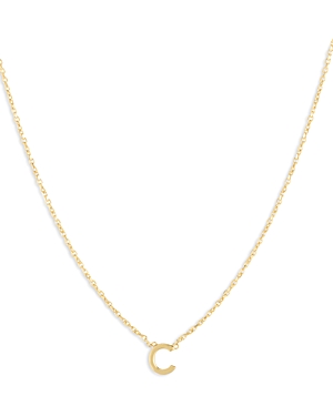 Moon & Meadow 14k Yellow Gold Initial Pendant Necklace In C