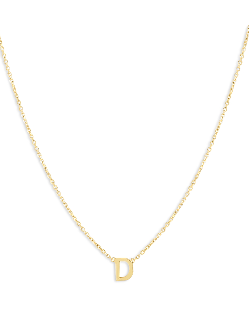Moon & Meadow 14K Yellow Gold Initial Pendant Necklace, 16