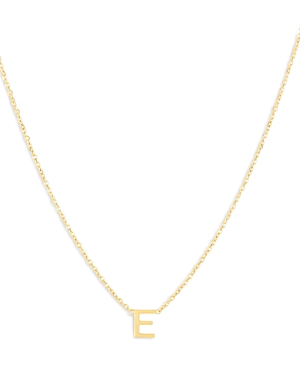 Moon & Meadow 14k Yellow Gold Initial Pendant Necklace In E
