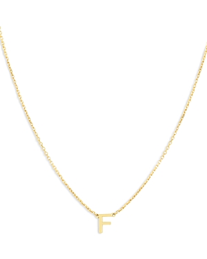 Moon & Meadow 14k Yellow Gold Initial Pendant Necklace In F