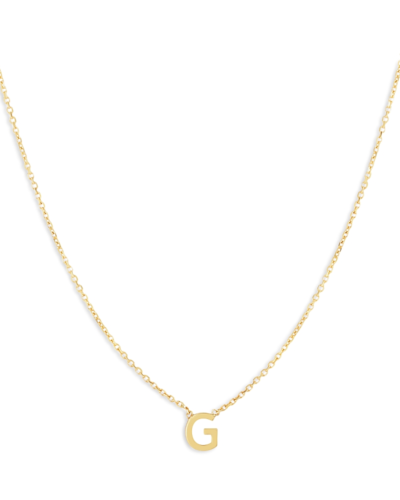 Moon & Meadow 14K Yellow Gold Initial Pendant Necklace, 16