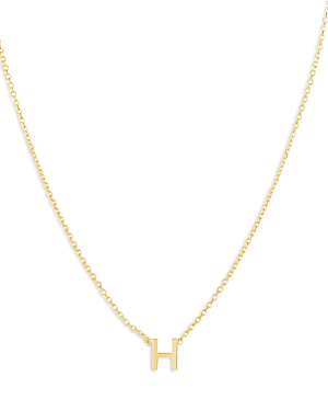 Moon & Meadow 14k Yellow Gold Initial Pendant Necklace In H